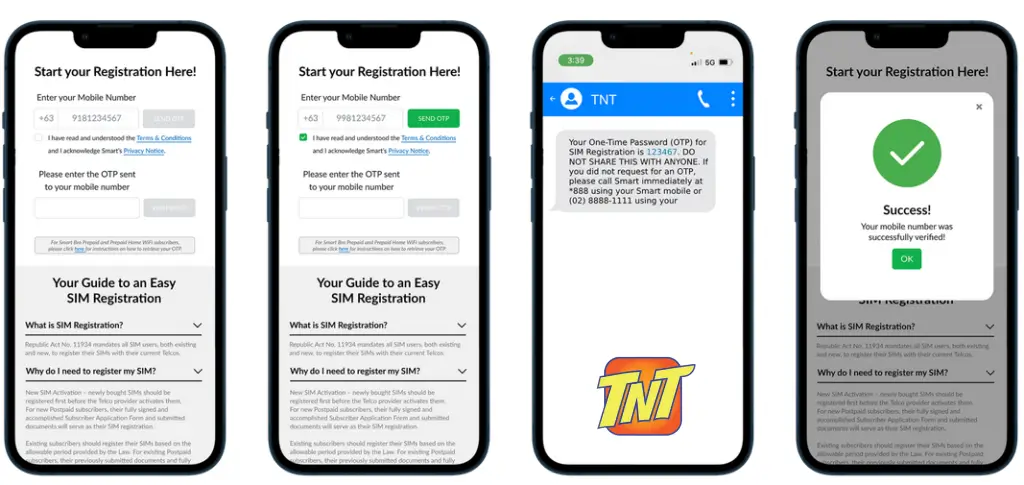 TNT SIM Registration