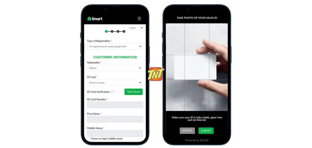 TNT SIM Registration