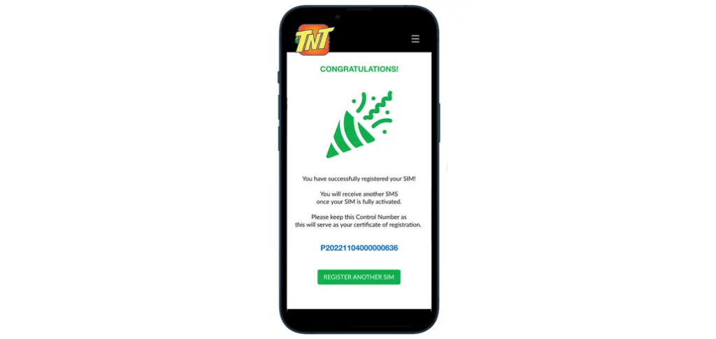 TNT SIM Registration
